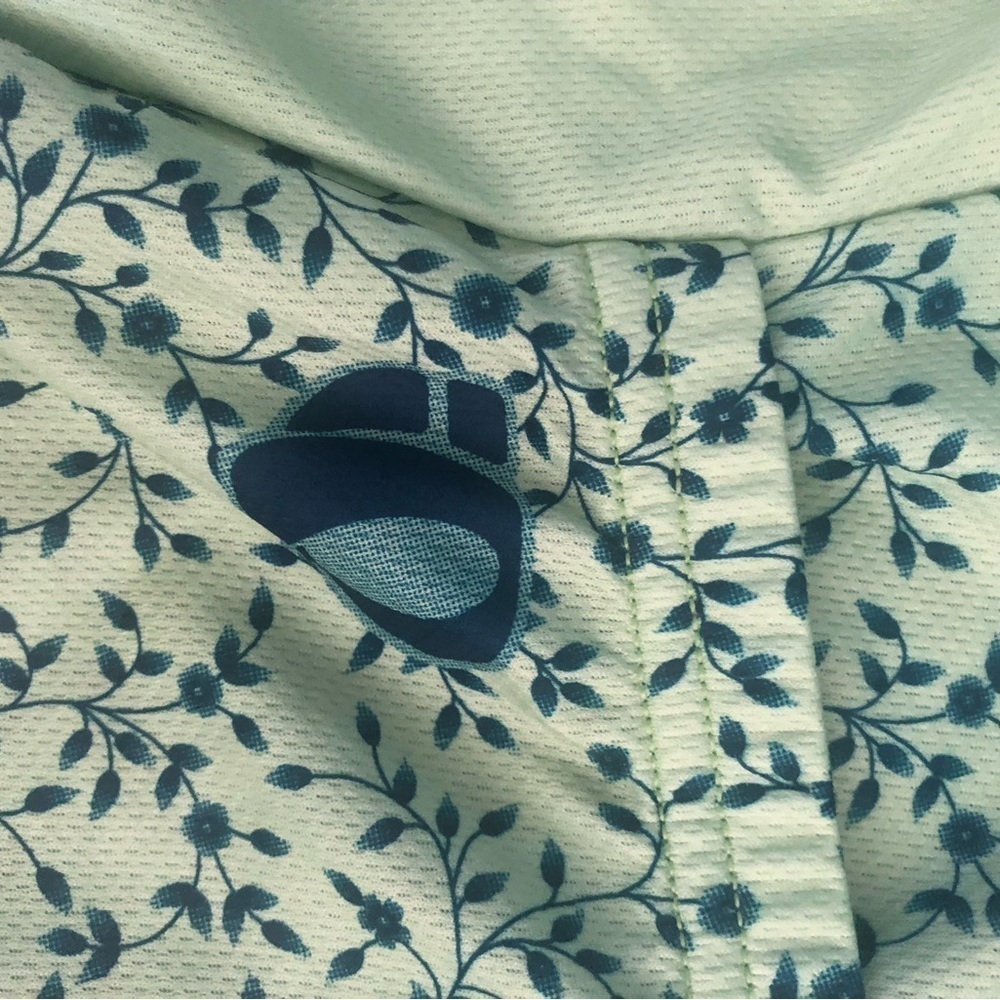 Pearl Izumi Lightweight Cycling Vest Sz. M Pocket Back Lime Green Navy Floral - Picture 6 of 7